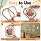 9 Pcs Large Embroidery Hoop Frame Decorative Imitated Wood Display Frame Circle Oval Octagonal Cross Stitch Hoop Ring for DIY Sewing Craft and Hanging Ornaments Decor (Mixed Shape)